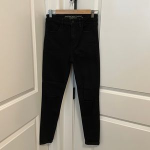 NWOT American Eagle Black Super Hi-Rise Jegging